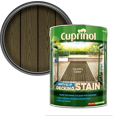 Cuprinol 5097039 Anti-Slip Decking Stain Exterior Woodcare, Country Cedar