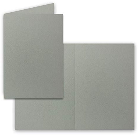 25 Faltkarten B6 - Graphit - Dunkel-Grau - Blanko Doppel-Karten - 12 x 17 cm - sehr formstabil - für Drucker geeignet - Serie: FarbenFroh