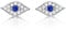 Diamond Treats Evil Eye Ohrstecker in 925 Sterling Silber, Silber Böser Blick Ohrschmuck, Nazar Ohrringe für Damen und Mädchen, Glücksauge der Fatima Ohrstecker mit Geschenkbox
