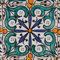 Orientalische Keramik Fliese Hudah 10 x 10 cm | handbemalte marokkanische Motiv Fliese | FL7060