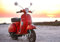 My Little Poster Plakat Vespa PX 125 Weinlese-Sonnenuntergang Wand-Kunst