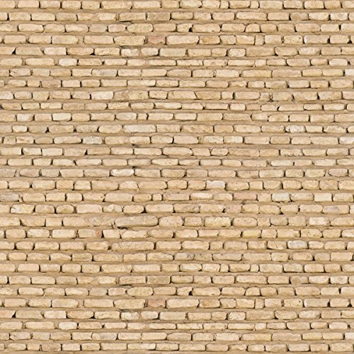 MyTinyWorld Pack of 5 Dolls House Straight Course Regular Stone Block Paper Sheets