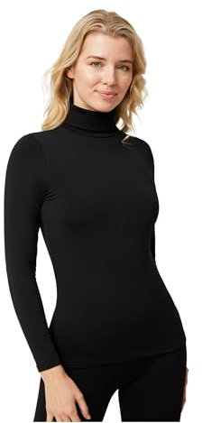 YSABEL MORA Maglia Termica Donna Collo Alto Manica Lunga Protezione e Comfort Senza Volume Extra Mantiene Calore e Stile in Inverno Tecnologia Traspirante Abbigliamento Comodo e Adattabile