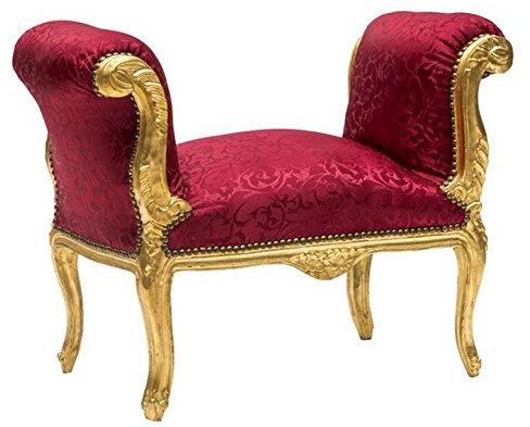 Nur Möbel, Barocksofa, Gold und Rot