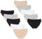 Amazon Essentials Bas de bikini en coton (grandes tailles disponibles) Femme, Lot de 10, Blanc/Gris Chiné/Noir/Rose Clair, 46