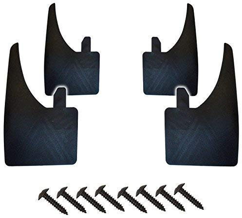 4 Universal Per Nero Anteriore e Posteriore Wide Parafanghi Completo Con Viti di Montaggio - Easy Fit Gomma Parafanghi/Protezioni