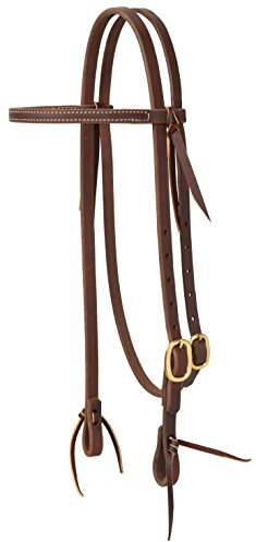 Weaver Leather Unisex-Erwachsene 5/8 S-PLY S-ADJ B/BND HDSTL, SB Working Tack Stirnband, gerade, Messing, einzelne Schnalle, Geölte Canyon Rose