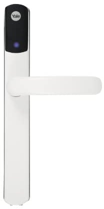 Yale SD-L1000-WH Conexis L1 Smart Keyless Door Handle for Home Security, Remote Lock/Unlock, App Control, Key Card and Phone Tag Included, White Finish [BSI Approved]