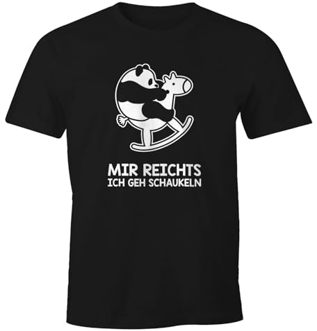 MoonWorks Herren T-Shirt Panda Mir reichts ich GEH schaukeln Fun-Shirt