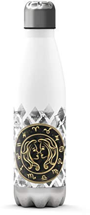 Sunnywall Edelstahl-Thermosflasche Sternzeichen kalt & heiß Thermoskanne Isolierflasche Trinkflasche 500ml Wasserflasche 0.50L Campingflasche Isolier-Trinkflasche Auslaufsicher (Zwillinge)