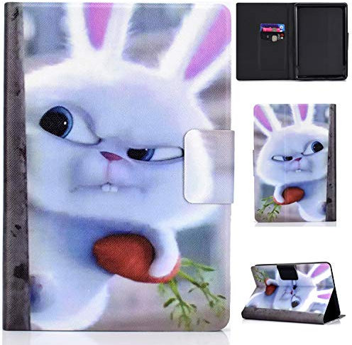 Bspring Coque pour All-New Amazon Kindle 2019 (10ème génération) PU Cuir Poche Étui Flip Étui Protection Housse Stand Case pour Kindle 2019 Lapin