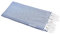 Carenesse Hamamtuch Streifen 90 x 180 cm blau 100% Baumwolle I Sehr leichtes Hamam Handtuch extrem kleines Packmaß I Extra dünnes Pestemal/Fouta saugfähig & schnelltrocknend I Sommerplaid