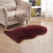 WIONE Lammfell Teppich Schaffell Lammfellimitat Schaffellimitat Wollteppich Faux Teppich Kunstfell Nachahmung Wolle Bettvorleger Sofa Matte Longhair Fell Weinrot 60 * 150cm