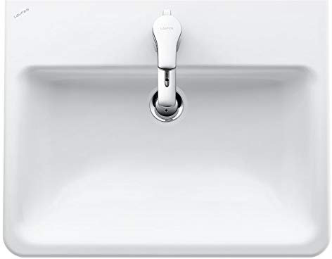 LAUFEN PRO S Einbauwaschtisch, 3 Hahnlöcher, mit Überlauf, 560x440mm, H8189630001081, Farbe: Weiß