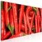 decomonkey Bilder Küche 120x40 cm XXL 1 Teilig Leinwandbilder Bild auf Leinwand Vlies Wandbild Kunstdruck Wanddeko Wand Wohnzimmer Wanddekoration Deko Paprika Gemüse rot