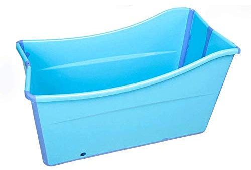 Adulte Baignoire Pliante, Enfants Trempage Baignoires Antidérapant pour Cabine De Douche, Maintien Efficace De La Température Taille 100 X 50 X 56 Cm,Blue