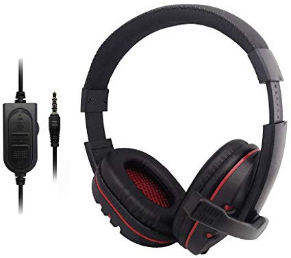 Casque de gaming Surround Sound Crystal Clear Surround Sound Casque de gaming avec microphone antibruit pour Nintendo Switch, 3DS, PSP, ordinateur portable, iPad, téléphone portable (rouge)