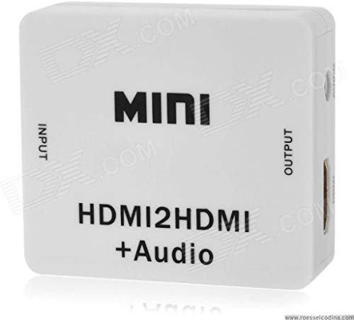 Extractor de Audio HDMI. Entrada HDMI/Salida HDMI + Stereo. con función Bypass. Alimentación con Cable USB. Ref. H2HDMI Mini