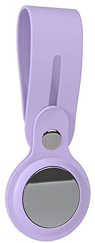 EAZY CASE - Anhänger für AirTag Schlüsselanhänger Hülle Silikon Lila AirTags Schutzhülle Air Tracker Schlüsselanhänger Kratzfest Silikon Loop Silikonhülle Case Air Tag Anhänger für Hund, Kinder