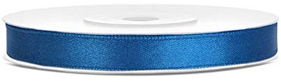 Satinband Polyester Schleifenband Seidenband Geschenkband 6/12/25/38/50/100 mm x 25 m (Größe 6mm x 25m - Farbe Blau)
