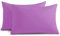 Yorkshire Bedding Pillow Cases 2 Pack - Brushed Microfiber Housewife Pillowcase Hypoallergenic Pillow Cover Standard Size with Envelope Closure (Purple, 50 x 75 cm)