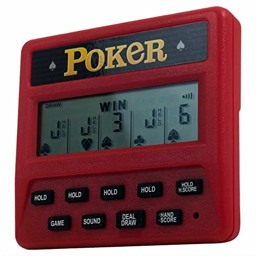 SD Life Jeu de poker électronique 5 en 1 à piles AAA Facile Cadeau de vacances