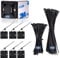 200 Pcs Cable Ties Black 100 Pcs Self Adhesive Wire Tie Mount Base Holders， Cable Clips with Strong Self Adhesive Pads ，Cable Management Set for Home 、 Office、Warehouse, (cable tie with base-001)