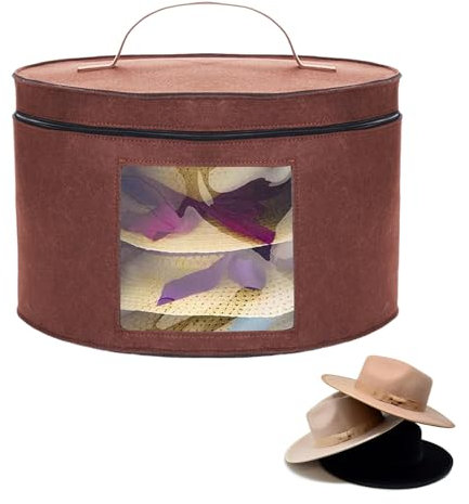 Munskine Hutboxen für Damen und Herren, Hutboxen mit Deckel, große Kapazität, runde Box mit staubdichtem Deckel, Spielzeugaufbewahrung