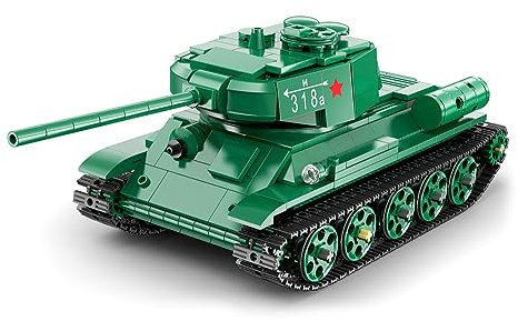 CaDA C61072W 2.4G Fernsteuerung T-34 Medium Tank Model Building Blocks War Series Military Tank Assembly Kit, Kompatibel mit Lego Technology 722/PCS