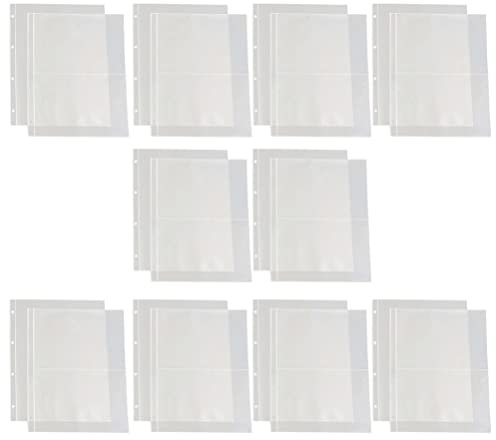 Operitacx 20stücke Fotokartenhüllen Aus Plastik Für Fotoalben Loseblatt-fotoseiten Als Ersatzseiten Seiten Für Fotobücher Ordnertaschen Für Bilderbücher