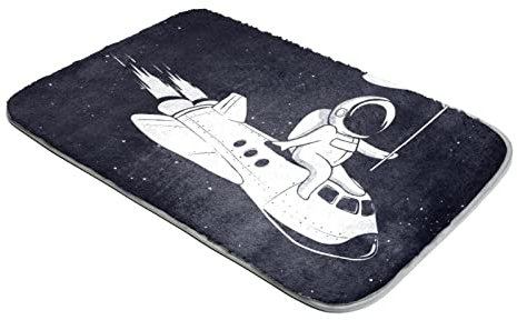 Shag Teppich Ultra Soft Plüsch Teppiche Kunstfell Teppiche Weltraum Astronautical Fly Rocket