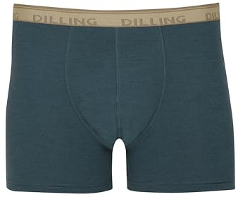 DILLING Men's Exclusive Boxer Shorts - Organic Merino Wool Deep Teal S