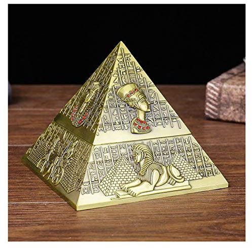 CULPRT Pyramid Aschenbecher Zinklegierung Ägyptischer Aschenschalen -Schmuckhalter Für Raucher Desktop Rauchen Eschenschale Für Home Office, Aschenbecher, Aschenbecher/Kupferfarbe