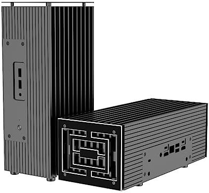 Akasa Turing AC Pro, for Intel® NUC 13/12 Pro (Arena Canyon/Wall Street Canyon), Aluminium Fanless NUC Case with Thermal Kit, Supports up to 40W TDP, Vertical or Horizontal Placement, A-NUC95-M1B