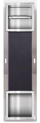 BALNEO Porte-Papier Hygiénique avec Magasin pour 6 Rouleaux en Acier INOX, 74x20,8x14,75cm, Porte Papier Hygiénique pour Salle de Bain, Installation Au Mur, Wall-Box Paper 2 INOX