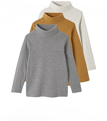 Vertbaudet 3er-Pack Jungen Rollkragen-Shirts
