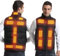 Armorget Gilet Chauffant avec 15 Zones de Chauffage, Température à 3 Niveaux, Gilet Chauffant en Duvet Rechargeable par USB, Veste Chauffante pour Extérieur 3XL Noir (Batterie Exclues)
