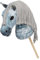 Cavallino giocattolo Hobby Horse Lemieux con testa peluche e bastone modello Sam taglia unica