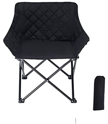 ROLTIN Baumwolle gepolsterter Outdoor-Klappstuhl, tragbarer Camping-Strandstuhl, Angelhocker, Rückenlehne, Regiestuhl für Camping