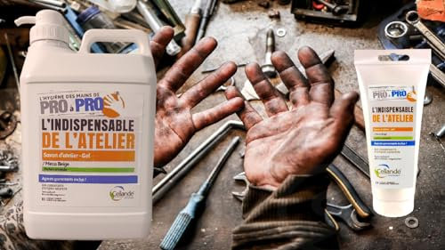 MECA BEIGE SAVON GEL PROFESSIONNEL ATELIER MECANIQUE AUX MICROBILLES VEGETALES ET SANS SOLVANT 3 LITRES AVEC POMPE DISTRIBUTRICE