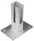 Bodenplatte, verzinkt, 125x125mm für 60x40 mm Pfosten für Doppelstabmatten- Stabmattenzaun
