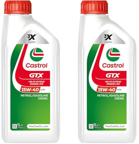 Castrol GTX 15W-40 1L (Pack of 2)