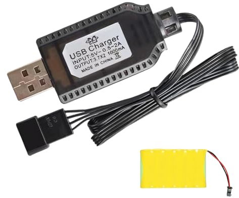 Lambo Lithium Battery USB Charging Cable,RC Airplane Lithium Battery Charger for Fast Charging | Drone Battery Charger Widely Used in SM-2P SM-3P SM-4P with Safety Protection