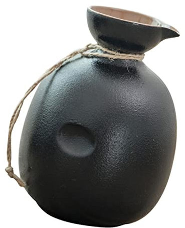 TOPBATHY Japanese Style Ceramic Hip Flask for Sake Wine Retro Design for Home Bar Decor and Small Gatherings