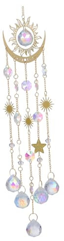 MUSISALY Kristall Sonnenfänger Zum Aufhängen Mit Funkelnden Kristallen Für Innenfenster Und Garten Dekoration Hängendes Kristall-Ornament Für Draußen Und Drinnen