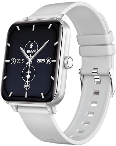 smartwatch myPhone Watch Classic 2 Silver grande batteria da 260 mAh, durata della batteria di una settimana, chiamate Bluetooth, grande schermo da 1,85 pollici, robustezza IP65, diverse modalità