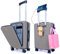 M4268782 CAMIR-Valise de Voyage Cabine avec USB-Bagage Intelligente-Chariot Polyvalente avec Poche Avant Portable-Bagage à Main 4 Roues Serrure TSA, 55x35x23,5 ABS+PC (Gris)