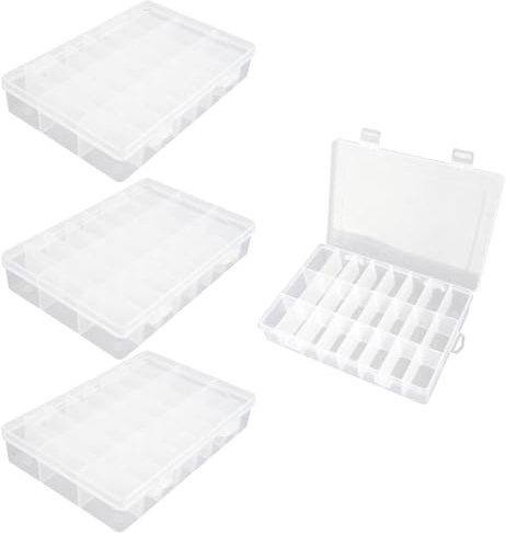 4 Stück Aufbewahrungsbox Mit Deckel 24 Fächer Aufbewahrungsboxen Sortierbox Boxen Aufbewahrung Kisten Aufbewahrung Mit Deckel Plastikbox Mit Deckel Storage Boxes Spielzeug Aufbewahrung Kiste 24 Fächer