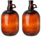 NCPSAKD 1 Gallon Brown,Frascos de Vidrio con Tapa para conservas de Kombucha, fermentación y elaboración de Vino
