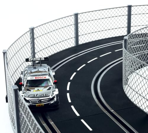Overdrive-Racing Fangzaun System 1m kompatibel mit Carrera Digital 124 132 EVO Kurven Geraden Zaun Bande Slotcar